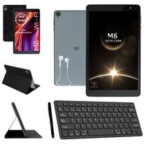 Tablet M8 Wi-Fi 64GB 6GB 8" Octa Core Com Teclado Sem Fio Bluetooth Preto+ Caneta Incluso