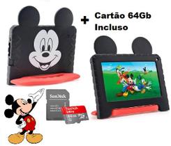 Tablet Mickey 64GB 4GB Ram 7" Com Cartão 64GB Incluso NB413