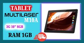 Tablet Multilaser M10A 3G 10" 8GB preto com memória RAM 1GB