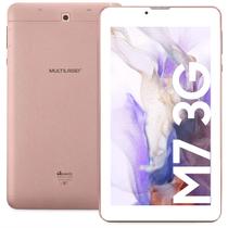 Tablet Multilaser M7 3G 7 Polegadas 32gb, 1gb Memória Ram, Quad Core 1.3ghz Android 11 Rosa NB361