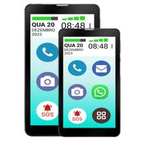 Tablet papaifone 3g 32gb dual tela 7 botão sos faz ligação - GOLDENTEC
