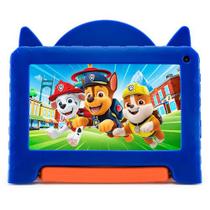 Tablet Patrulha Canina Chase NB421 Controle Parental 4GB RAM 64GB Tela 7 Wi-fi Android 13 Quad Core Multi Case