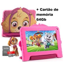 Tablet Patrulha Canina SKYE 64GB 4GB Ram + Cartão 64Gb Incluso