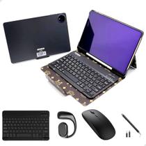 Tablet Pc + Capa Teclado Mouse Caneta Fone 128gb 4 Ram Cinza Tab9