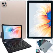 Tablet Pc X19 Pro 10.1 Polegadas Com Teclado Bluetooth 3gb De Ram E 64gb 5g COR:DOURADO Tablet Pc X19 Pro 10.1 Polegadas Com Teclado Bluetooth 3gb De Ram E 64gb 5g COR:DOURADO