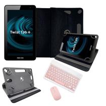 Tablet Positivo 64Gb 2Gb Com Kit Teclado e Mouse Rosa + Capa Giratória