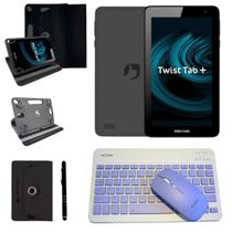 Tablet Positivo 64Gb 2Gb Com Kit Teclado Sem Fio Bluetooth e Mouse Roxo + Capa Giratória