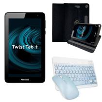 Tablet Positivo 64Gb 2Gb Com Kit Teclado Sem Fio e Mouse Azul + Capa Giratória