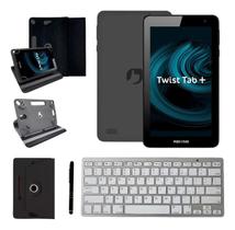 Tablet Positivo 64gb 2gb Com Teclado Branco + Capa Giratória Preta e caneta touch