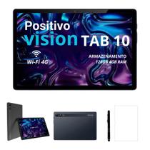 Tablet Positivo Vision 4GB Ram 128GB 4G Com Caneta Touch e pelicula HD Feita sob medida