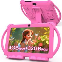 Tablet RUIQIAI 2025 Kids Android 12 7 polegadas 4 GB+32 GB rosa