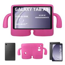 Tablet Samsung 4G A9 64GB 4GB RAM Com Capa Rosa Infantil Rosa