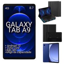 Tablet Samsung A9 64GB 4GB 4G Azul Navy C Capa C Teclado BT