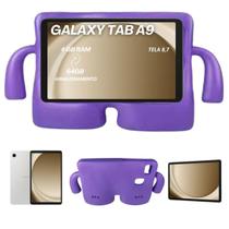 Tablet Samsung A9 64gb 4gb Tela 8.7 Com Capa Infantil Roxa