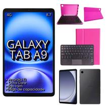 Tablet Samsung A9 Chip 4G 64GB 4GB Com Capa Teclado Rosa Bluetooth