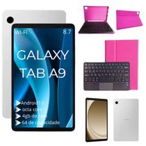Tablet Samsung A9 Prata 64GB WiFi CP Rosa Keyboard Bluetooth