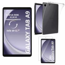 Tablet Samsung Galaxy Tab A9 64GB 4GB Chip 4g 8.7 Polegadas Com Capa de Silicone Transparente e Pelicula Protetora X115