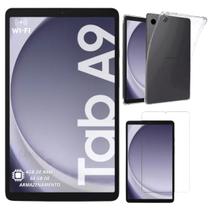 Tablet Samsung Galaxy Tab A9 64GB 4GB Ram Conexão Wifi Tela 8.7 Com Capa de Silicone Transparente e Película Protetora X110 Grafite