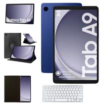 Tablet Samsung Galaxy Tab A9 64GB 4GB Rede 4g Com Teclado Bluetooth Branco e Capa Giratória Para estudo e Trabalho Modelo X115 Azul Navy