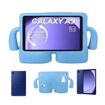 Tablet Samsung Galaxy Tab A9 64GB 4GB Tela 8.7 Pol Rede 4G Com Capa Azul Para Crianças Modelo X115