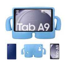 Tablet Samsung Galaxy Tab A9 64GB 4GB Tela 8.7 Polegadas Rede 4G Com Capa Azul Infantil Para Crianças Modelo X115