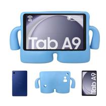 Tablet Samsung Galaxy Tab A9 64GB 4GB Tela 8.7 Polegadas Rede 4G Com Capa Azul Infantil Para Crianças Modelo X115