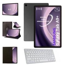Tablet Samsung Galaxy Tab A9 Plus 128GB 8GB Chip 5g Com Teclado Bluetooth Branco e Capa Giratória Para estudo e Trabalho Modelo x216