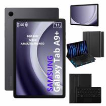 Tablet Samsung Galaxy Tab A9 Plus 128GB 8GB Ram Rede 5G Com Capa Teclado Bluetooth Preto Para Estudo ou Trabalho Versátil Modelo X216 Graphite