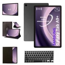 Tablet Samsung Galaxy Tab A9 Plus 128GB 8GB Rede 5G 11 Polegadas Com Teclado Bluetooth Preto e Capa Giratória Grafite X216