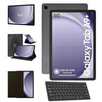 Tablet Samsung Galaxy Tab A9 Plus 128GB 8GB Rede 5G 11 Polegadas Com Teclado Bluetooth Preto e Capa Giratória Para Estudo ou Trabalho X216