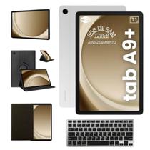 Tablet Samsung Galaxy Tab A9 Plus 128GB 8GB Wifi Para estudos e trabalho Com Teclado Bluetooth Preto e Capa de proteção Modelo X210