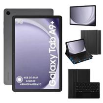 Tablet Samsung Galaxy Tab A9 Plus Rede 5g 64GB 4GB Com Capa Teclado Magnético Bluetooth Preta Versátil Para Estudo e Trabalho Modelo X216B Grafite