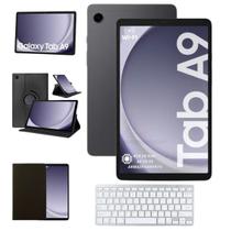Tablet Samsung Galaxy Tab A9 Wifi 64GB 4GB Com Teclado Branco Bluetooth e Capa Giratória Para Estudo e Trabalho Modelo X110 Wifi