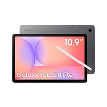 Tablet Samsung Galaxy Tab S10 Lite 5G, 128GB Tela 10.9 Pol WI-FI Cinza S Pen e Capa Smartbook Cover Inclusas