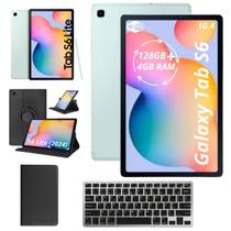 Tablet Samsung Galaxy Tab S6 Lite Cor Verde De 128GB Com 4GB De Ram Conexão WiFi E Teclado Bluetooth Com Caneta S Pen