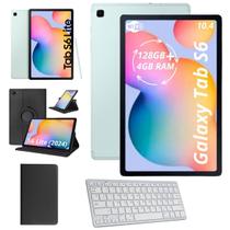 Tablet Samsung Galaxy Tab S6 Lite Verde 128GB Com 4GB RAM Conectividade WiFi Com Caneta Spen E Teclado Bluetooth Branco