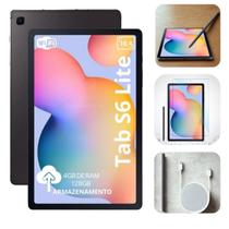 Tablet Samsung Galaxy Tab S6 Lite Wifi 128GB 4GB Com Caneta Spen e Película Protetora Para Estudo Desenho E Trabalho
