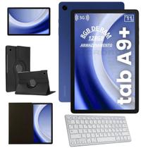 Tablet Samsung Samsung Galaxy Tab A9 Plus Rede 5G 128GB 8GB Com Teclado Bluetooth Branco e Capa X216 Azul Marinho
