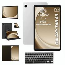 Tablet Samsung Wifi A9 64GB 4GB Com Teclado Bluetooth Preto e Capa Giratória