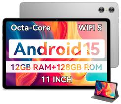 Tablet SVITOO Android 15 11 polegadas 12 GB RAM 128 GB de armazenamento cinza