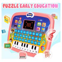 Tablet Toy Educação Infantil de 1 a 9 anos Puzzle Interactive Pink