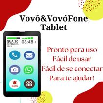Tablet vovô&vovófone 64gb 3g tela 10 2gb de ram botões sos