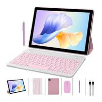 Tablet ZZB 2 em 1 Android 14.0 de 10 polegadas 8GB RAM 64GB ROM rosa