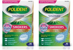 Tabletas Antibacterianas Polident para Fumadores, Limpiador Dental, 180 unidades Tabletas Antibacterianas Polident para Fumadores, Limpiador Dental, 180 unidades