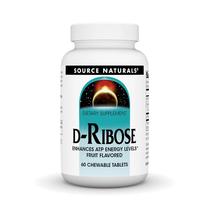 Tabletas masticables de suplemento Source Naturals D-Ribosa 60 unidades