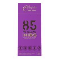 Tablete de Chocolate 85% Cacau com Nibs - 80g