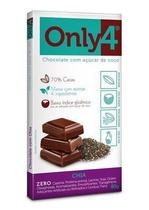 Tablete De Chocolate Com Açúcar De Coco E Chia Only4 80g
