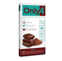 Tablete De Chocolate Com Açúcar De Coco Puro Only4 80g