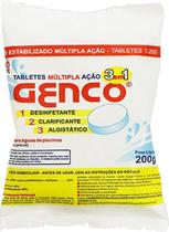 Tablete Pastilha Cloro Multipla Acao 3 em 1 T200 200g Genco