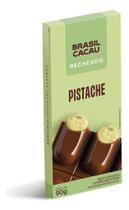 Tablete Recheado Pistache 90g Brasil Cacau Presente